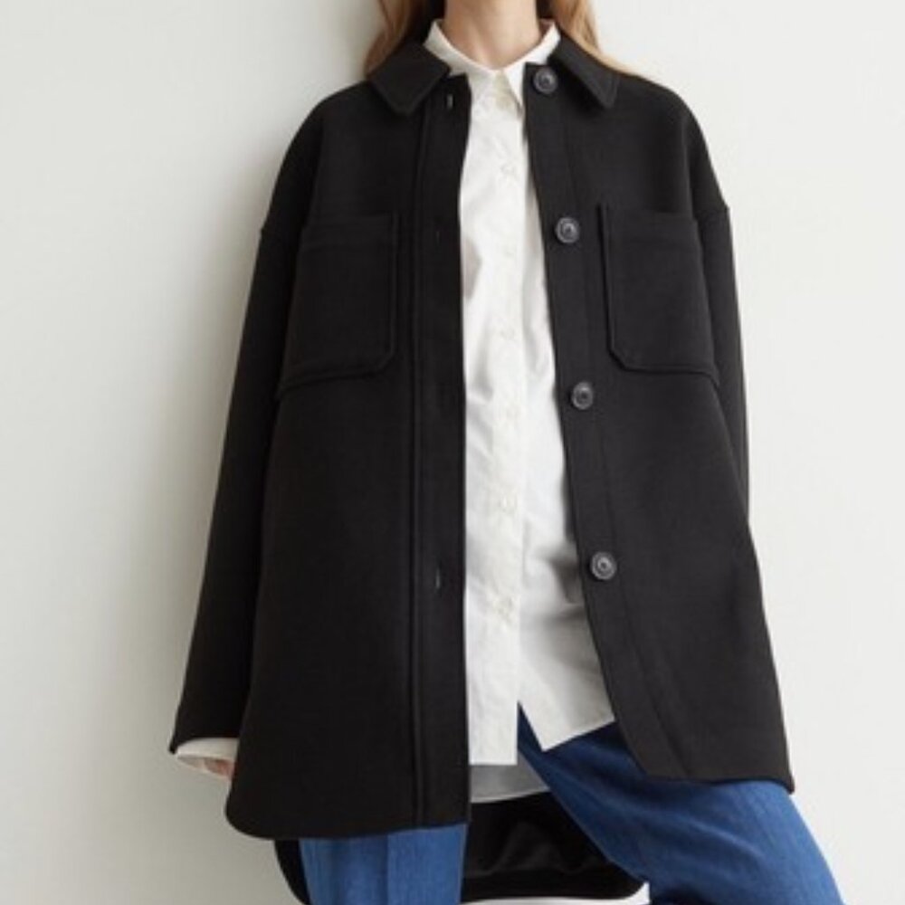H&M Black Oversized Shirt-Jacket "Shacket"